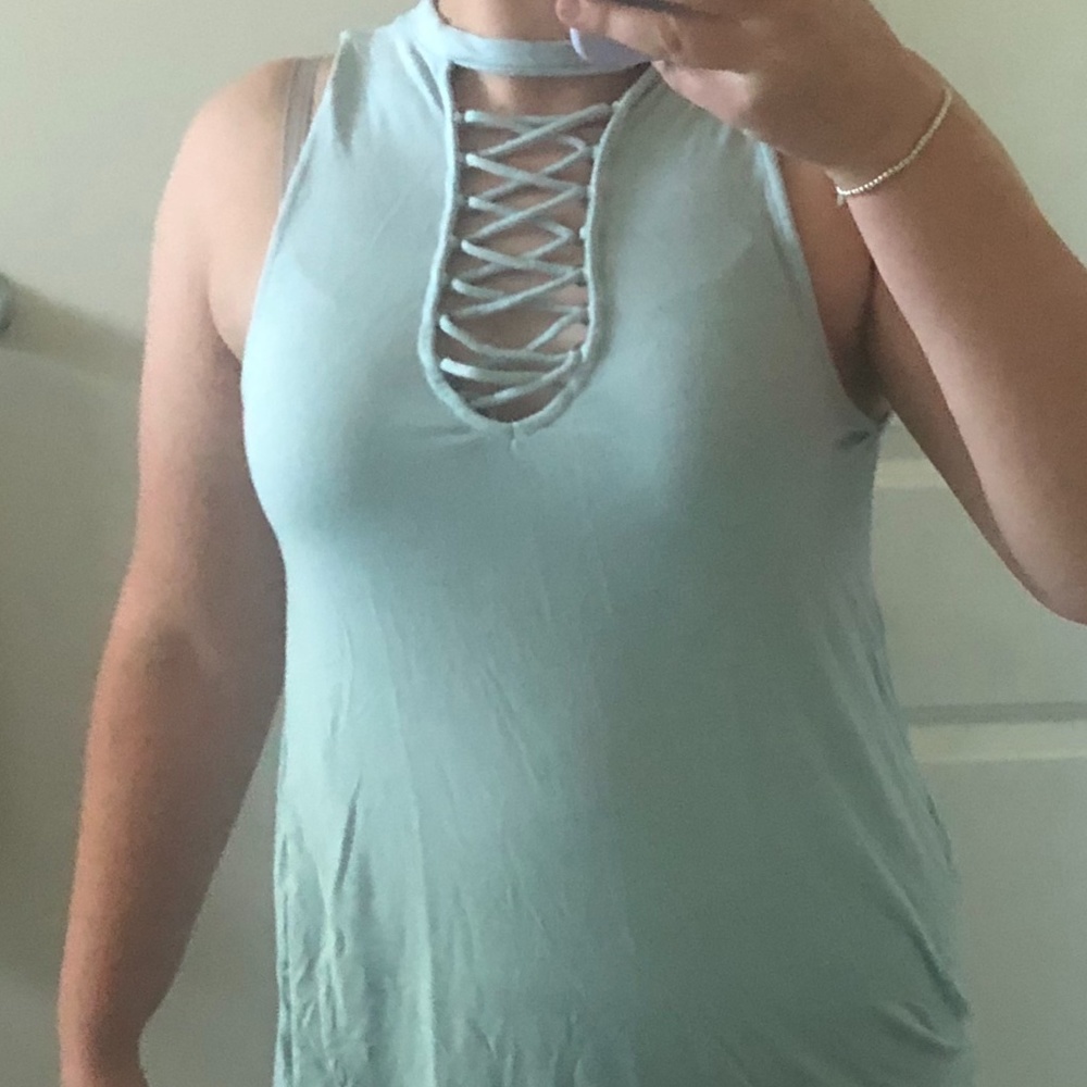 Blue tank top